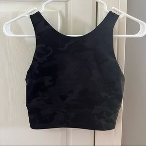 lululemon stronger as one long line camo sports bra